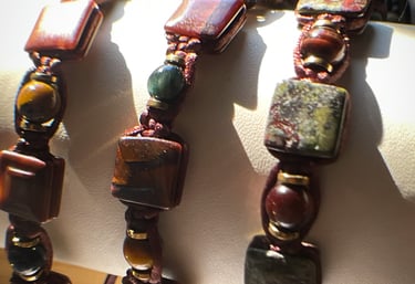 pulseras de piedra cuadrada de ojo de tigre