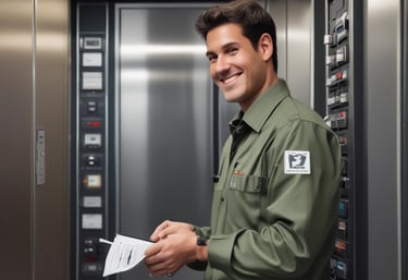 a man riding a skateboard down a street next to tall buildings