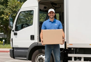 A Swifthaul Movers team carefully packing boxes in a cozy living room.