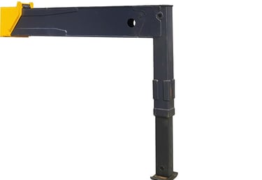  Black and yellow steel frame with yellow arm, featuring high-strength box structure type legs.