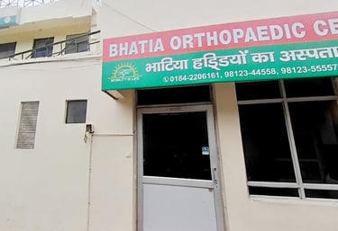 An image showing building front of Bhatia Orthopaedic Centre