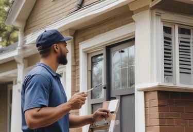 A brick building with a large sign reading 'WRF & S N Plumbing & Heating' on the front facade. There are advertisements for Goulds Pumps, water conditioners, and supplies on the wall. The storefront features large glass windows displaying plumbing-related items. The door on the left is labeled '15 N Main' and there is a sign indicating propane cylinder refills.