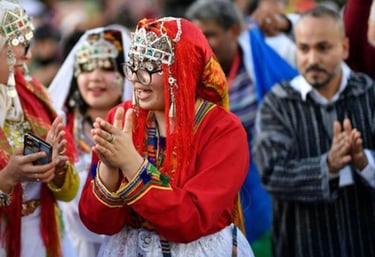 a group of people in traditional costumes and costumes