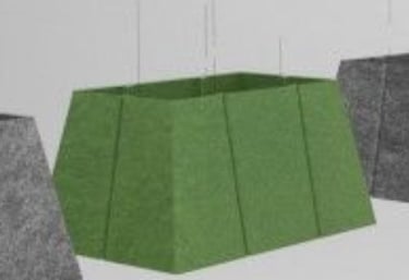 Acoustic panels transformed to lampshade