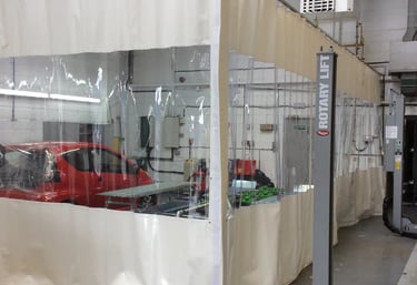 spray booth and smart repair curtains
