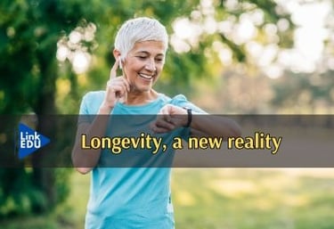 Longevity, a new reality, old woman jogging