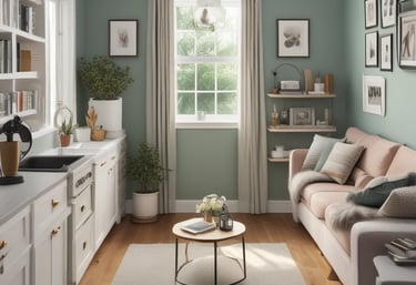 Interior view of a home with functioning security systems.