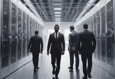 A construction site shows an early stage of building, featuring numerous steel reinforcements and foundations. Workers are visible in the background, with industrial equipment such as a digger and various materials including pipes and boards scattered around. In the background, the sea and hills can be seen, indicating a coastal location.