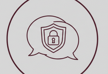 Icon representing the secure practitioner-client messaging partnership.