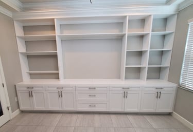 custom built-in cabinets with shelving