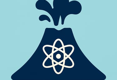 Ilustração vulcão simulando experiencias infantis