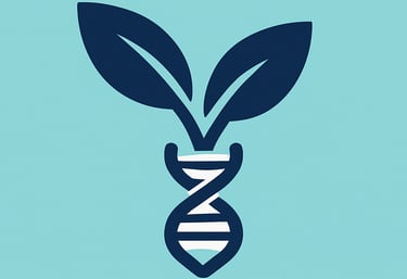 ilustração de dna simulando vaso de planta
