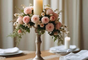 white candle in clear glass holder