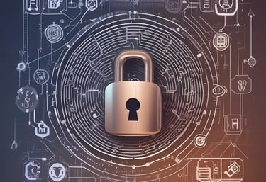 A person holding a shield symbolizing security in AI.