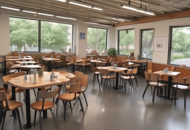 A welcoming shelter environment for families in need.