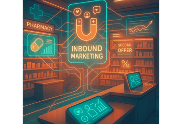 a counter top with a laptop and a tablet PharmaMarketing360