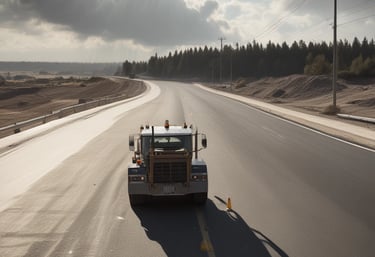 A completed asphalt pavement showcasing quality workmanship.