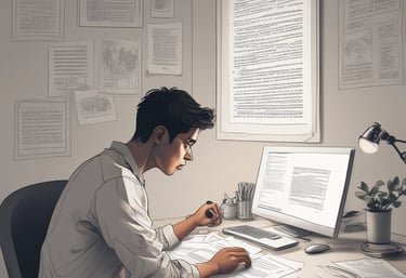 a man sitting at a desk with a laptop and a laptop