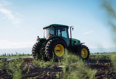 Farming by tractor
