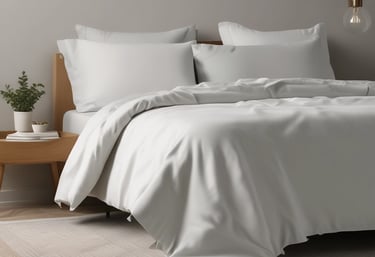 A detailed view of a textured surface featuring brown and white patterns, with a prominent leather tag embossed with the text 'Furniture'. The tag is placed on a soft fabric, contributing to a cozy aesthetic.