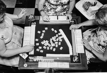 Group of women playing mahjong