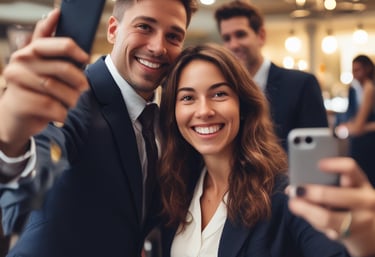 A display of various tapas arranged neatly on trays in a food counter. The tapas include a variety of ingredients such as quail eggs, burgers, goat cheese, vegetables, and assorted seafood, all skewered and labeled with descriptions in both Spanish and English. The vibrant and colorful selection is presented on a multi-tiered glass shelf, showcasing a rich assortment of textures and flavors.