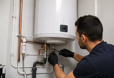 Installation et raccordement d’un chauffe-eau électrique par un spécialiste en plomberie et équipeme
