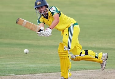 Michelle Goszko playing a leg glance for Australia in a ODI match