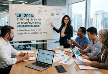 na sala de reuniões gestores reunidos criando estratégia para a LBI 2026