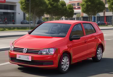 A person is driving a vehicle, holding the steering wheel with both hands. The focus is on the driver who is wearing glasses and a wristwatch, with light streaming in from a window. There are green trees visible outside through the windshield.