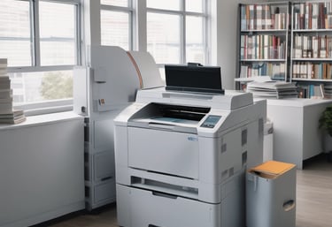 Large format color laser office printer available for members