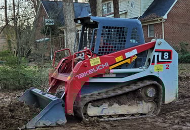 Skid Steer grading and land clearing by Storm Valley Landscape