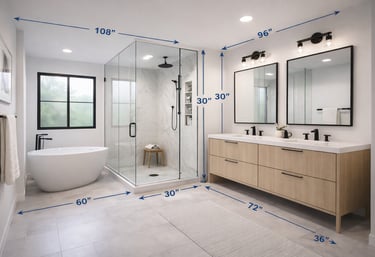 Freestanding soaking tub and walk-in shower remodel – Paradise Valley, AZ