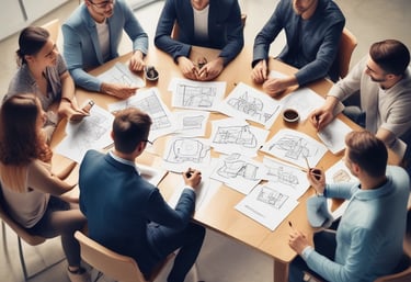 A close-up of a market research report on a desk.