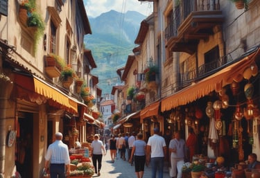Tourists engaging with local communities in a cultural festival.