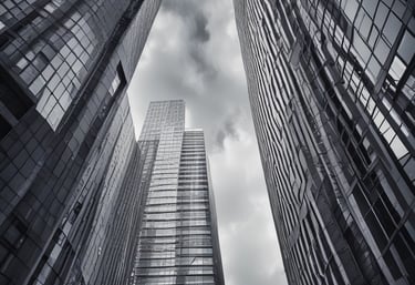 A large stack of shiny gold bars neatly arranged on a reflective surface, creating an impression of wealth and opulence. The bars are aligned in rows, with light glinting off their polished surfaces.