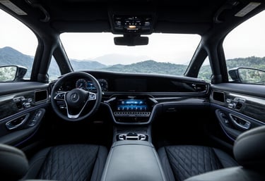 Intérieur voiture luxe propre