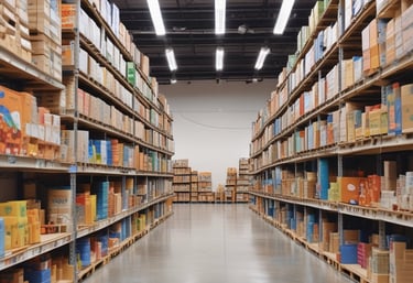 shopping mall with assorted products