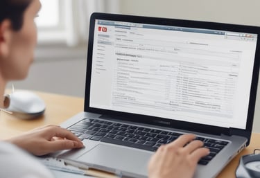 A person wearing safety glasses and gloves operates a scientific instrument, possibly in a laboratory setting. They hold a small vial near a device labeled 'Applied Nanofluorescence' while a computer monitor shows data graphs and charts in the background.