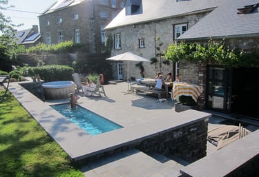 Terrasse de la maison d'hôtes à Crupet