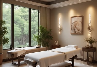 A person wearing a dark red T-shirt with the words 'EAT WELL LIVE WELL' printed in light blue stands at a counter. The person is facing away from the camera. The setting appears to be a casual indoor environment, possibly a food establishment, with two other people in conversation in the background. A point-of-sale terminal is visible on the counter.