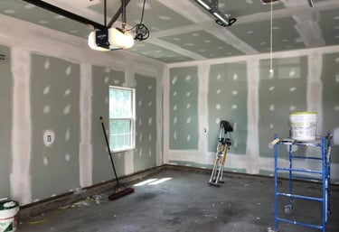 drywall taping a garage in Amherst MA