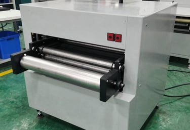 Industrial blister packaging machine operating in a modern factory setting.