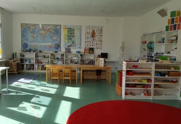 Forscherraum in der Anfangszeit der Freien Schule Berkenroth