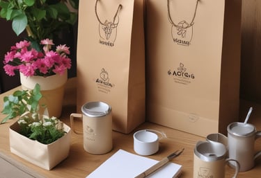 Tazas, vasos, boligrafos, bolsas, un kit perfecto para dar a conocer tu marca
