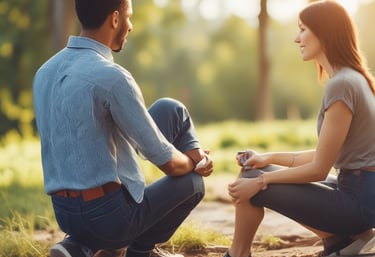 A peaceful outdoor setting for youth engagement activities.