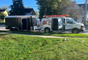 The Wire Nuts van on a job site