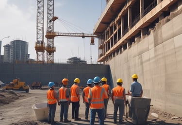 A city street under construction, with a large trench filled with colorful pipes and sand. A red generator and traffic cones are nearby, surrounded by temporary metal fencing. Trees and buildings line the street, with signs indicating road closures.