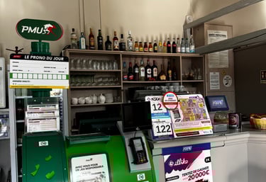 bornes PMU et FDJ du bar "Au Tigre"