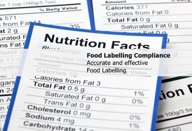 support for accurate and effective food labelling packaging